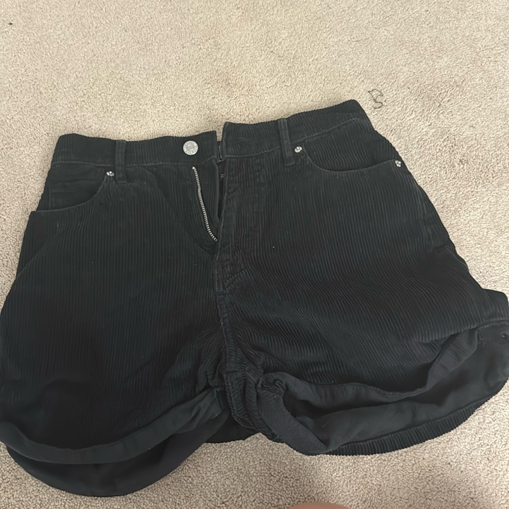 BDG black corduroy shorts